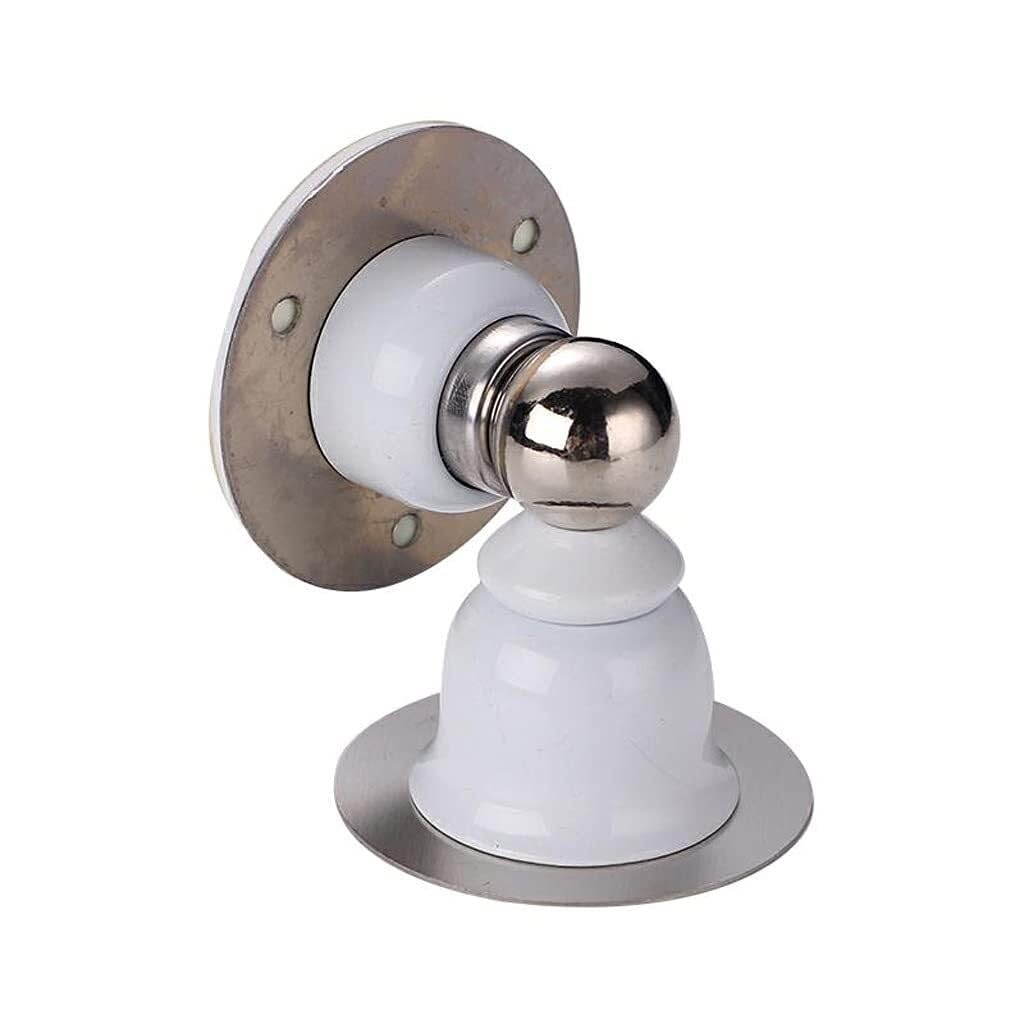Magnetic Door Stop Stainless Steel Door Stopper Sticker Toilet Glass Hidden Holders Catch Floor Nail-Free Doorstop Hardware(OneColor)