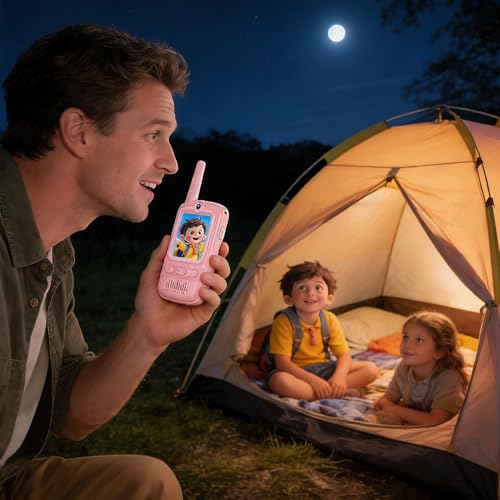 Talkies-walkies pour enfants interactifs avec intercom vidéo bidirectionnel 2 pièces