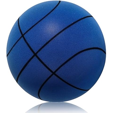 SAINGACE Silent Basketball, 2025 New Upgraded Dribble Silent Basketball Dribbling Indoor, Foam Basketball Indoor Training Quiet Ball Size 7 5 3 Soundless Basketball No Noise Mute (Blue, Size 5) Cover