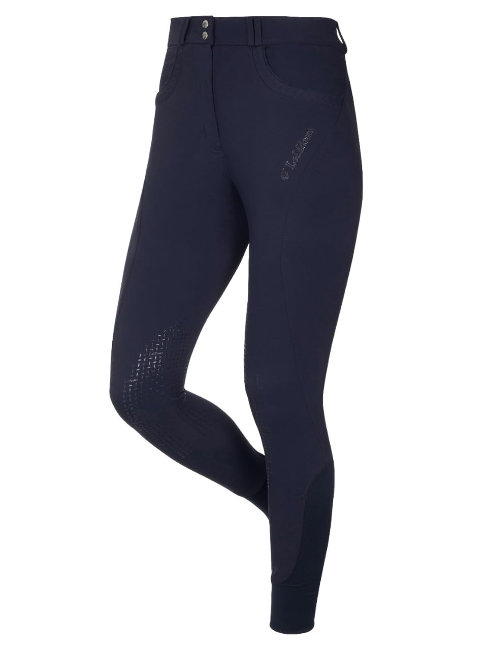 LeMieux Amara Knee Grip Breeches for Women - Equestrian Pants for Horseback Riding - Ladies’ Jodhpur Riding Pants - (Navy/US 14)