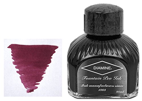 Encre pour stylo plume Diamine Merlot 80ml flacon encreur bordeaux écriture fluide