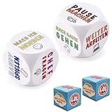 Willingood 2 Stücke Anti-Stress Würfel Spielzeug für Erwachsene, der Bunte Stresswürfel mit 6 Lustigen Aktionen, Büro Geschenk für Kollegen Freunde