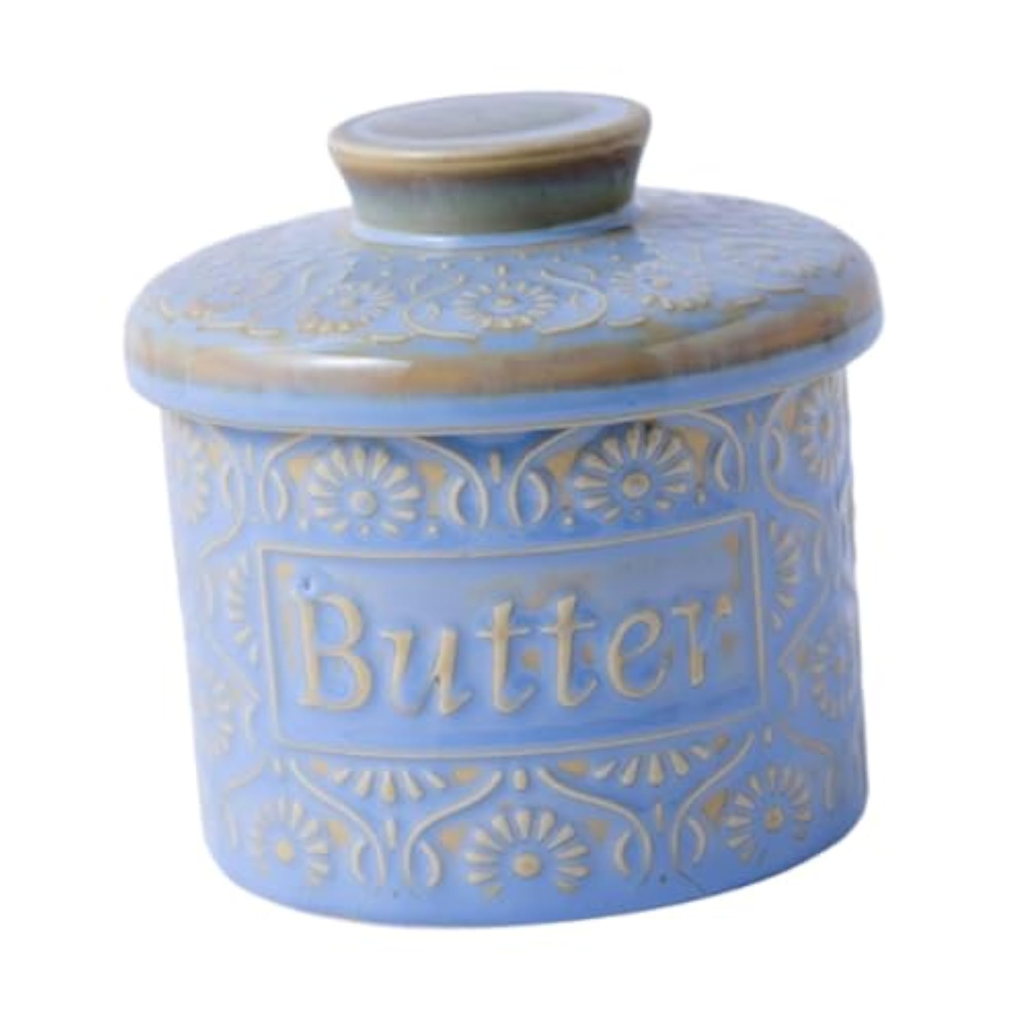 Butter Crock with Lid for Kitchen Storage and Decor