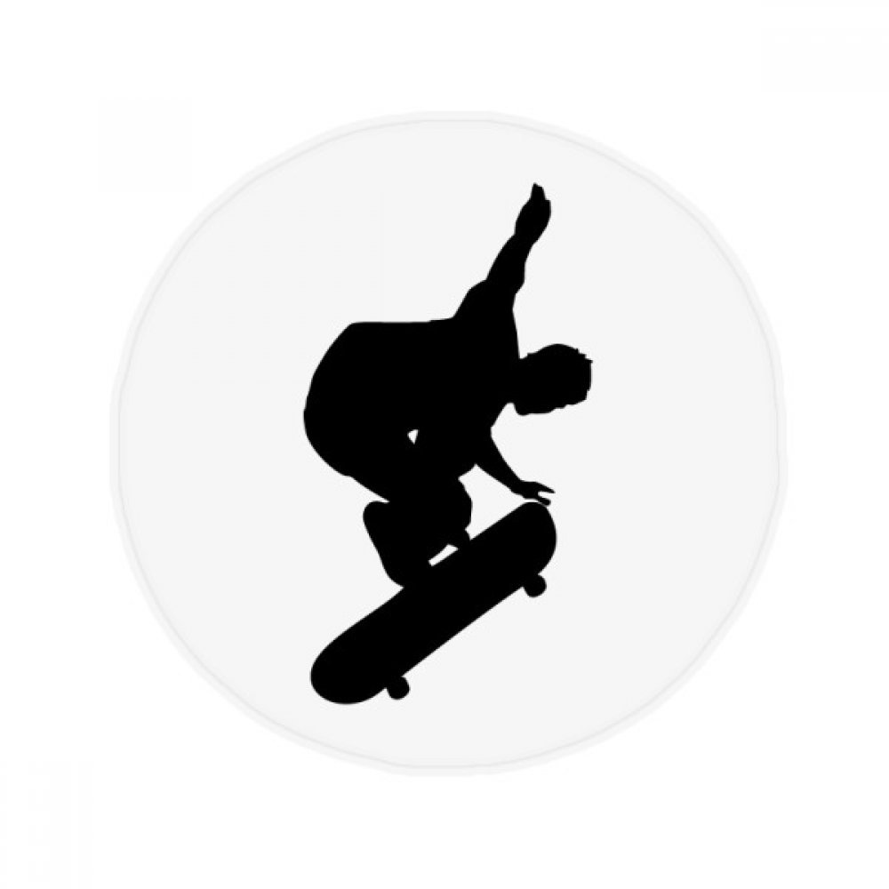 Tapis de bain antidérapant rond skateboard pour éviter les glissades sur sol humide