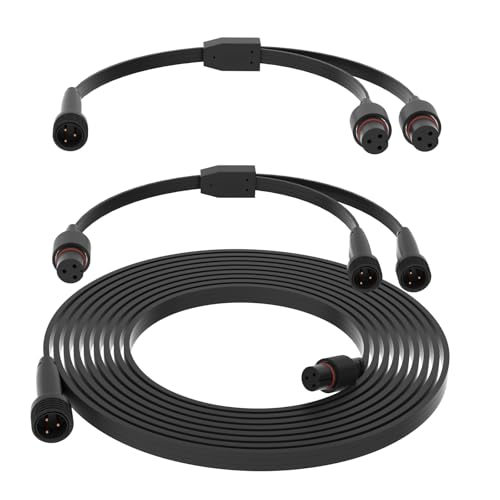 16FT Extension Cable Kit for Govee Permanent Outdoor Lighting,Extension Cable Compatible with Govee H705A H705B H705C H706A H706B H706C(Black)