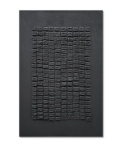 NANKAI Art Hand-painted 45x30 inches Black thick Texture Abstract art