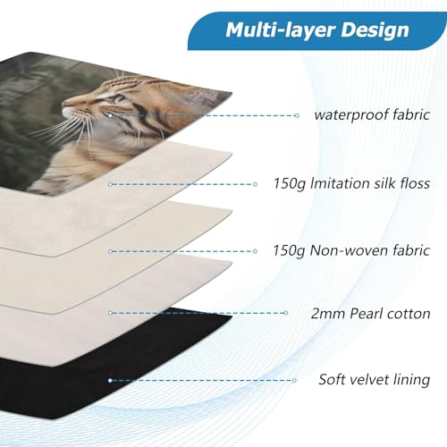 Funda para portátil de 13-14 pulgadas con diseño gato pájaro miniatura 4