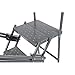 Ballymore FSH618P Steel Standard Rolling Ladder with Spring Loaded Casters and Handrails, Perforated Step Tread, Unassembled, OSHA/ANSI Standard, 6 Steps, 16