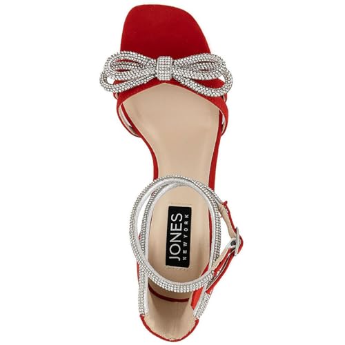 Jones New York Womens Tarrie Faux Suede Open Toe Pumps Red 7.5 Medium (B,M)3