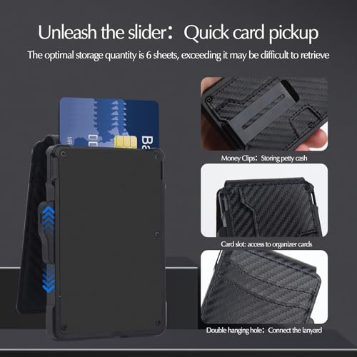Wallet for Men, RFID Blocking Smart Pop Up Card Wallet with ID Window, Front Pocket Mens Wallet with Money, ClipLeather Wallet with Pop Up Card Holder 9-13 Cards4