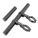 ODIER Bike Handlebar Extender 22cm 10cm Long Extension Mount for 31.8mm 25.4mm Handlebars 2 Clamps with Anti-Slip Pads (L 22-10)