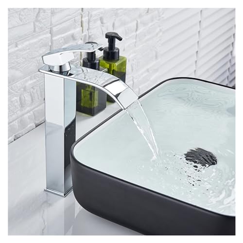 Mitigeur de salle de bain cascade noir pour moderniser un lavabo d'évier