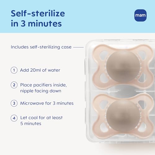 Image of MAM Original Baby Pacifier 0-6 Mths, Skin Soft Silicone Nipple, 2 Pack