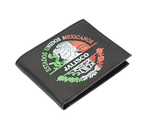 JALISCO Men printed Mexico States real Leather Wallet Cartera Estados Billetera3