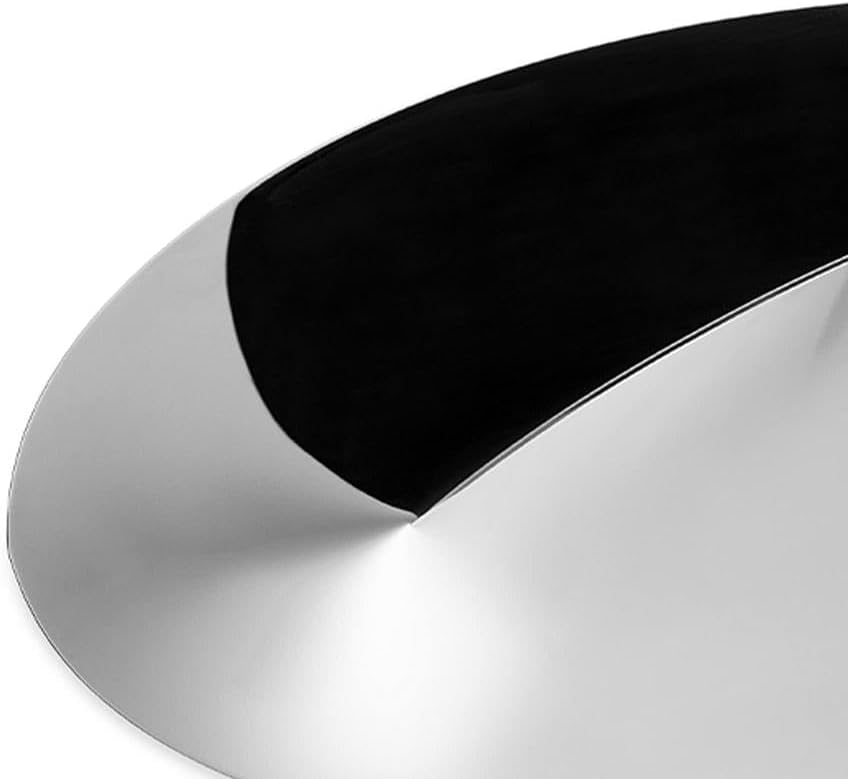 Alessi "Octave" Bread And Breadstick Basket in 18/10 Stainless Steel Mirror Polished, Silver