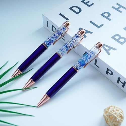 Image of Blue Police Car Funny Pens Cute Floater Floating Liquid Writing Journaling Office Pen Unique Gag Gifts