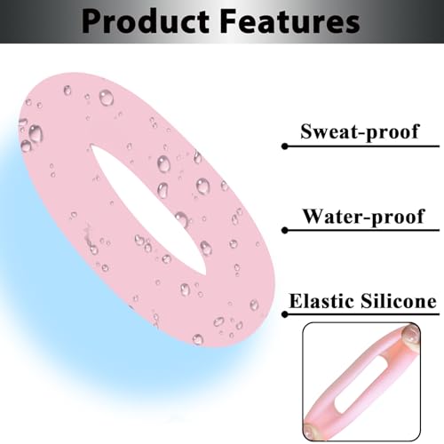 Funda protectora de silicona Adhiper 3 en 1 para auriculares Sony WH-1000XM6: fundas para almohadillas, diadema y copas, lavables y resistentes al sudor - Rosa miniatura 5