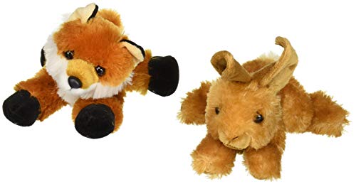 Bundle of 2 Aurora Plush Forest Animals - Bitty Rabbit Bunny and Foxxie Fox Mini Flopsie 8