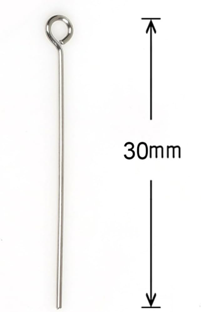 1200pcs Stainless Steel Open Eye Pins for Bracelet Making, Silver