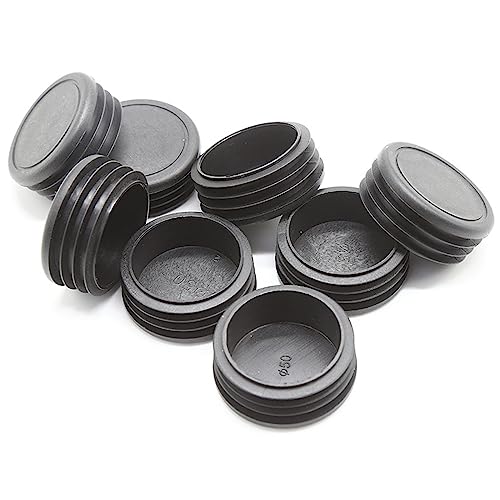 50mm Black Plastic Plugs, Black Round Tube Covers, Inner End Caps for Chairs Desks Tables Foot Furniture Pipe 20 Pcs - Image 4