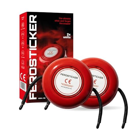 FEROSTICKER Kleiner Automatischer Feuerlöscher - Kompakt, Ungiftig & Wartungsfrei Brandschutz für Schiffe, Große Schaltschränke, Traktoren, Mähdrescher, Industriemaschinen (2 Stück)