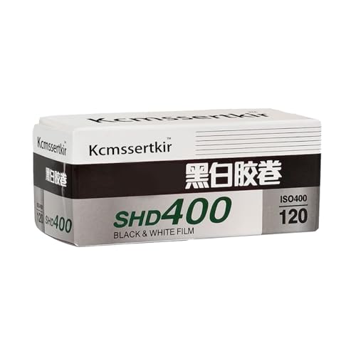 SHD 400 Black and White 120 Film, ISO 400 Medium Format Negative Film, 1 Roll, for D-76 Standard B&W Processing