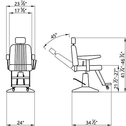 Beauty Salon All Purpose Reclining Chair Threading Eyebrow Beautician Chair - Executive-B #TOP5