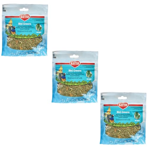 KayteeBird Greens Treat for All Pet Birds 1 oz (Pack of 3)