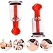 Jesakmie 2Size Red Black Nipplesuckers Silicone Nipple Corrector for Flat Inverted Nipples for Breastfeeding Mother or Women Vacuum Cup 4pieces