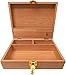 Blake & Lake Wooden Stash Box with Lock - Large Stash Box with Lock and Key - Stash Boxes Compartment Box with Extra Storage for Accessories Wood Lock Box (Natural Wood)