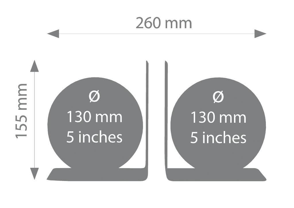 TROIKA Globus Buchstützen aus Metall BOOKGLOBE Ø 13 cm magnetisch balancierte Globen blaugrüne topographische Karte, zusammen 1,2 kg - im hübschen Karton ideal zum Verschenken