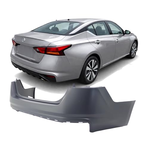Image of FitParts Compatible with Nissan Altima 2019-2020 Rear Bumper Cover | Primed, Without Parking Sensor Holes, Sedan, Ready to Paint, OEM 850226CA0H, NI1100329