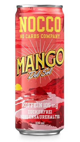 BEBIDA NOCCO BCAA | Mango Del Sol 330ml | BCAA | 105 mg de cafeína | Bebida energética Buxtrade | Cambiar. Cantidad (12 latas)