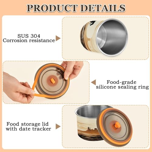Envase hermético de acero inoxidable para café 17oz miniatura 4