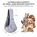Dog Carrier Sling - Reversible Puppy Carrier Purse with Storage Pocket, Hand-Free Dog Sling Carrier for Carry Small Dogs and Cats, Travel Safety Harness, Dog and Cat Harness (Gray)