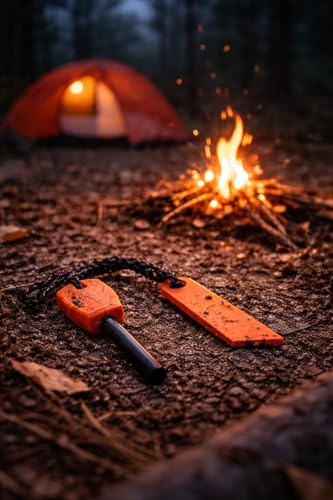 Fire Starter Magnesium Rod – Waterproof Ferro Rod with Striker – 20,000+ Strikes – Camping, Survival, Hiking, Bushcraft – Emergency Kit(Ultra-Compact) - Image 5