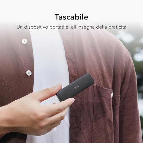 Tcl Linkkey IK41 - Dongle Usb 4G Lte Portatile Con Velocità Di 150 Mbps, Connettività Plug-And-Play- Nero - 6