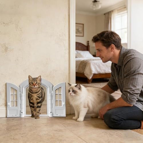 Puerta de gato retro francesa para interior y zonas de paso 3