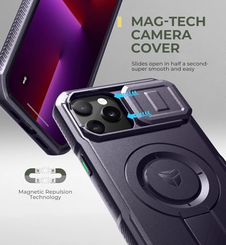 Coque iPhone 12 Pro Max compatible MagSafe et antichoc lourd avec support réglable