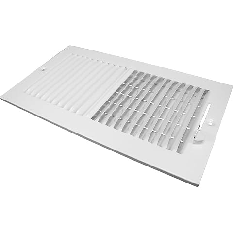 14x6, 1/3" Spaced Louver 2-Way Wall Diffuser White Cover