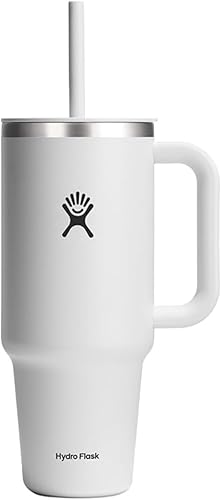 Miniatura 19 de Hydro Flask - Vaso de viaje con asa, tapa y pajilla, acero inoxidable térmico, 32 onzas, color azul