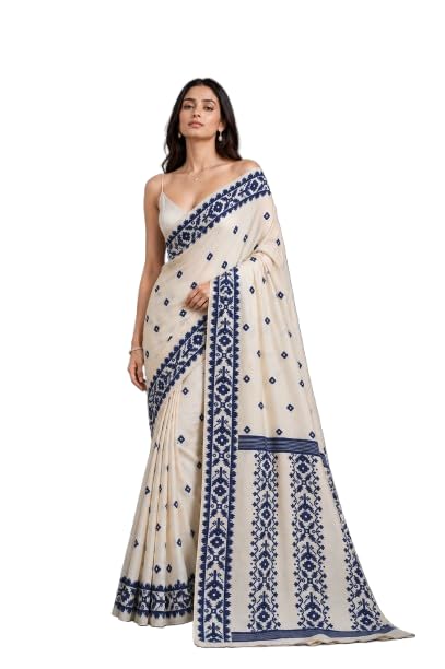 Women's Premium Soft Silk Blend Resham Jacquard Woven Saree with Unstitched Blouse Piece-picture-41