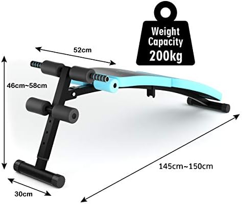 COSTWAY Sit Up Bench, Foldable Abdominal Training Workout Machine with 4 Adjustable Height Settings, Decline Curved Benches for Home Gym