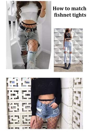 GARTOL High Waisted Fishnet Tights Stockings Women, High Waist Fishnets Sheer Pantyhose (One Size)3