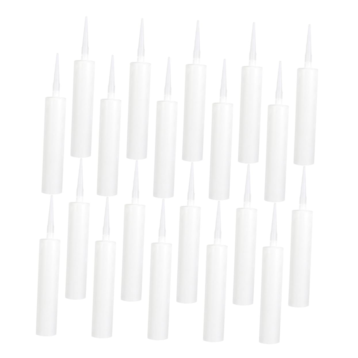 Tubes de Calfeutrage Vides en Plastique Blanc, Lot de 20 Pièces | Légers et Portables, pour Réparations et Travaux de Rénovation Intérieure, Adaptés aux Fissures Latex