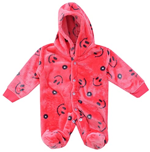 Image of ICABLE Baby Boys Baby Girls Infants Kids Shearing Velvet Full Sleeves Winter Wear Romper Set Overall Set