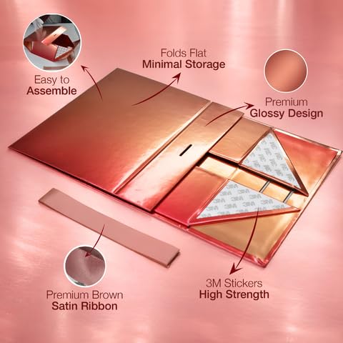 Image of RBS - Gift Packing Box Empty (23x16x10 cm) Gift Hamper Boxes for Gift Empty Box for Packing Gifts Men /Him Perfect for Birthday, Wedding, Christening, Maroon Color Return Gift Box (Pink Luxe)