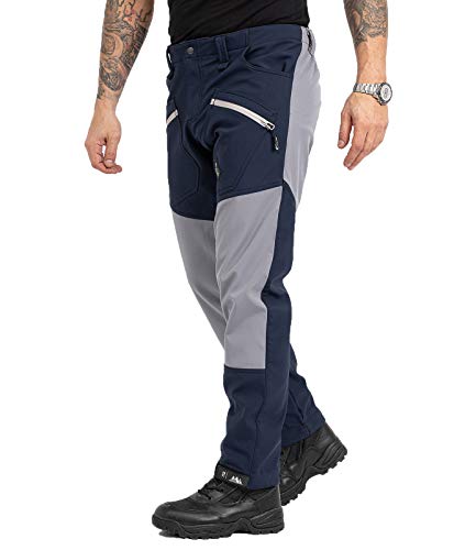 Rock Creek Herren Softshell Hose Cargohose Outdoorhose Wanderhose Herrenhose Wasserdicht Skihose Arbeitshose Winterhose Trekkinghose H-245 Navy 3XL