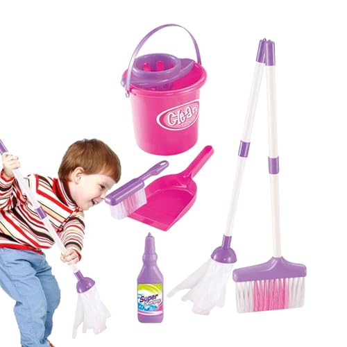 de Escoba Limpieza para : de tareas domésticas para pequeños con Escoba, fregona, Cepillo recogedor imaginativo para niñas a Partir de 3 años, promueve el orde