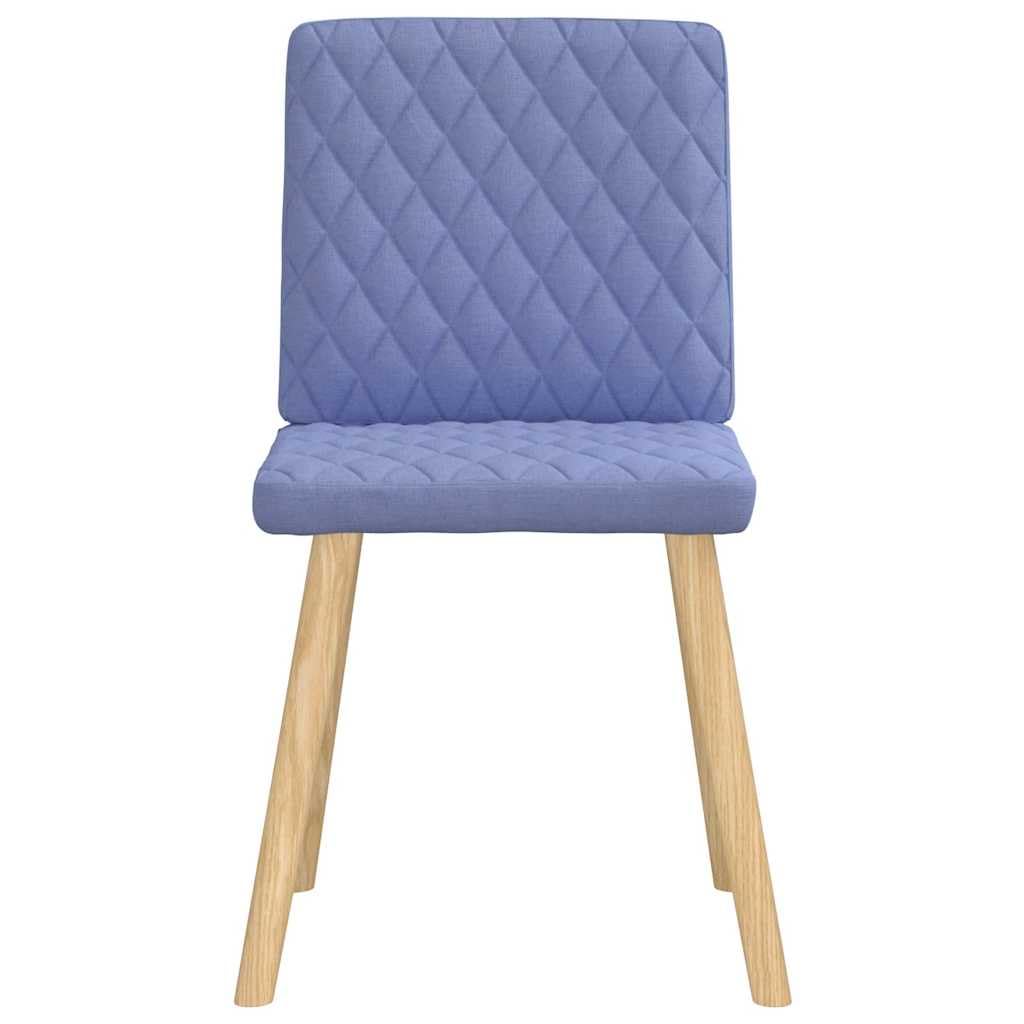 Juego de 4 sillas de comedor de tela azul vaquera, elegantes sillas tapizadas con suave funda de poliéster, resistente estructura de metal y madera y asiento cómodo para el comedor,